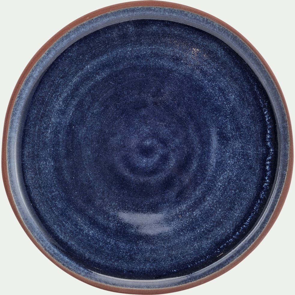 Assiette à dessert en terre cuite et grès