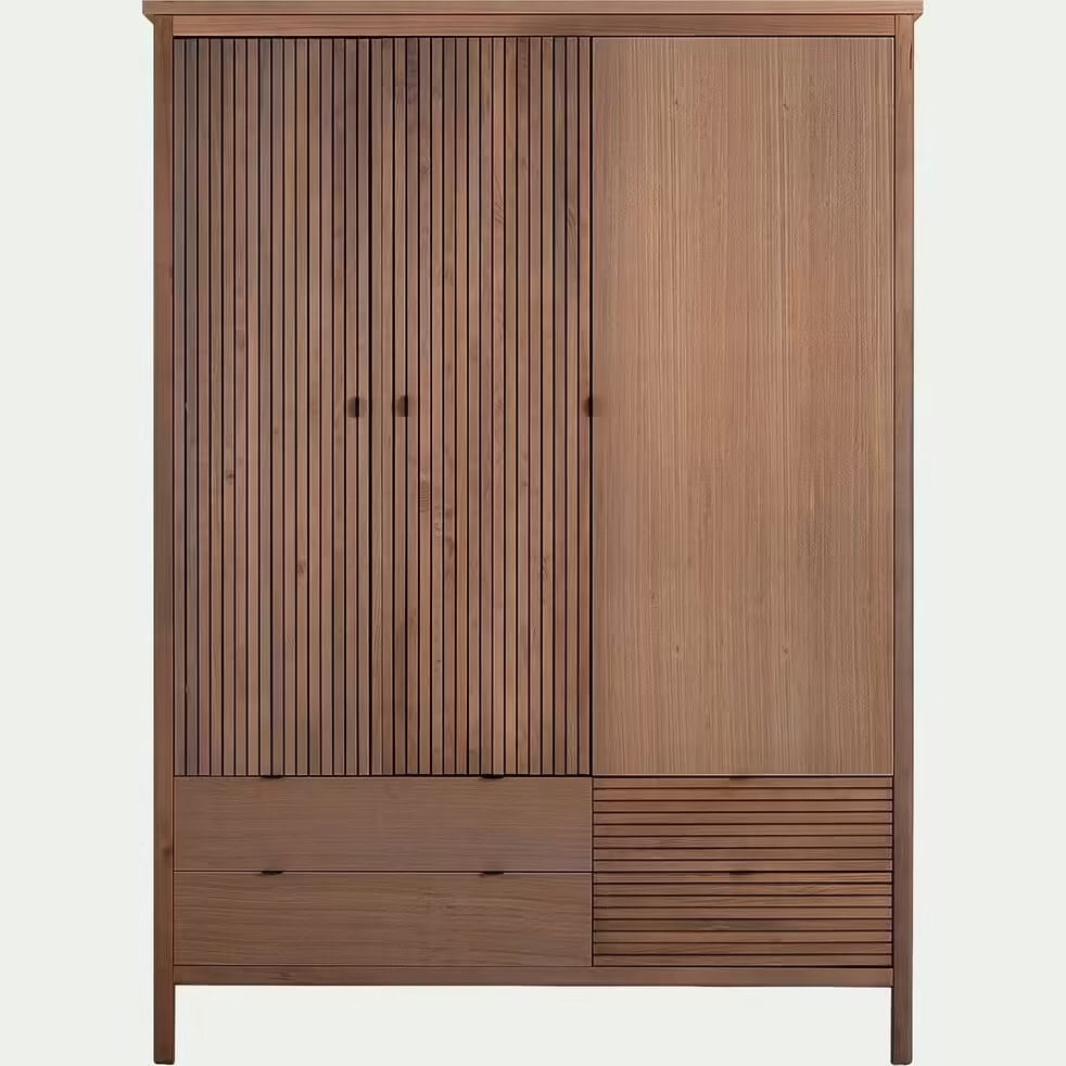 armoire en bois 3 portes et 4 tiroirs