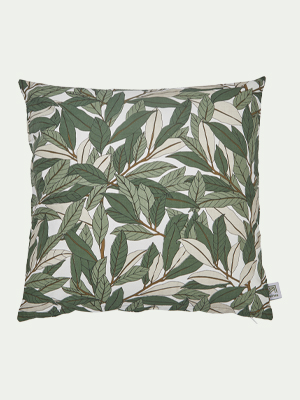 coussin motif laurier en coton