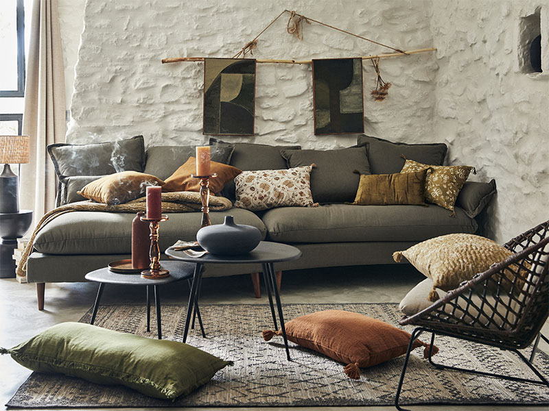 alinea idees déco, séparer un salon d'une salle à manger avec du mobilier