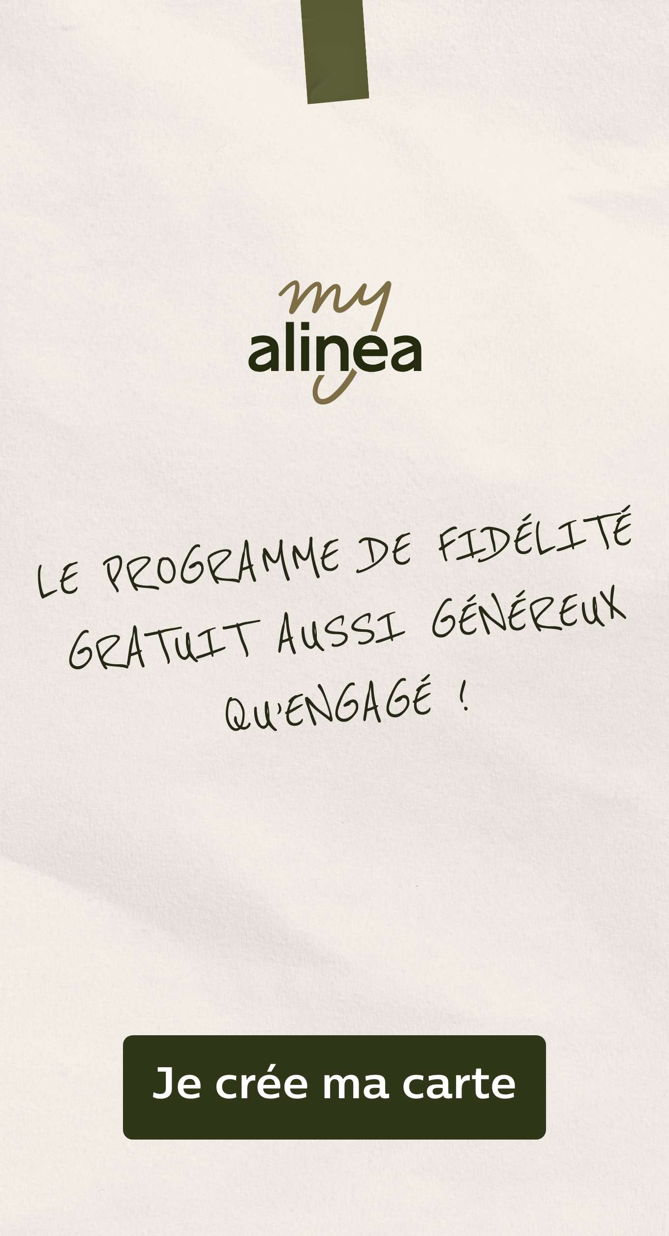 alinea carte de fidélité