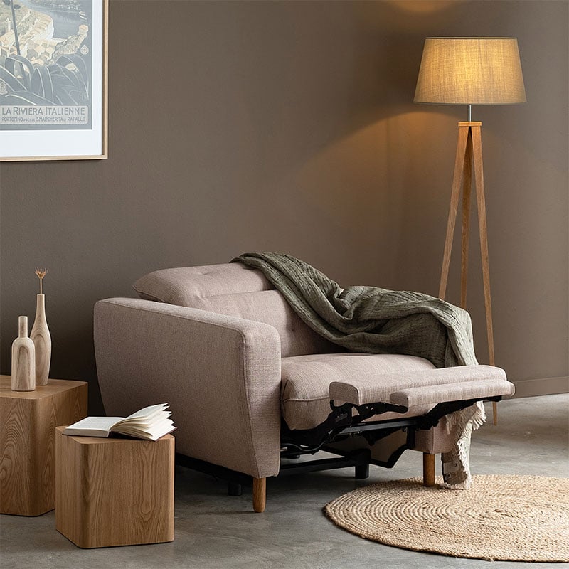alinea idees déco, canapé et un fauteuil avec la même fonctionnalité