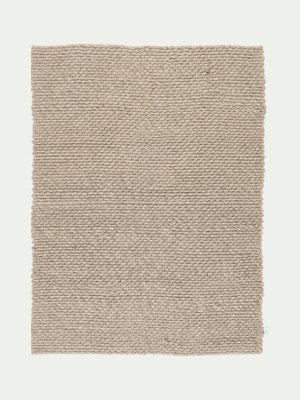 tapis en laine et coton gris clair