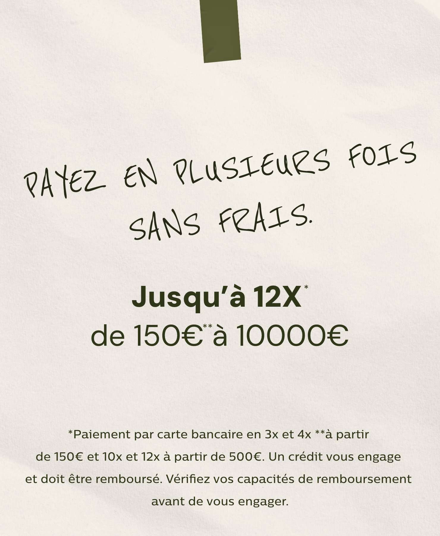 alinea paiement en plusieurs fois