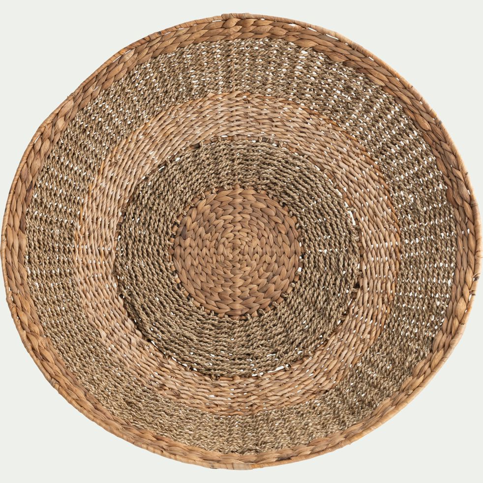 décoration murale ronde en fibres naturelles