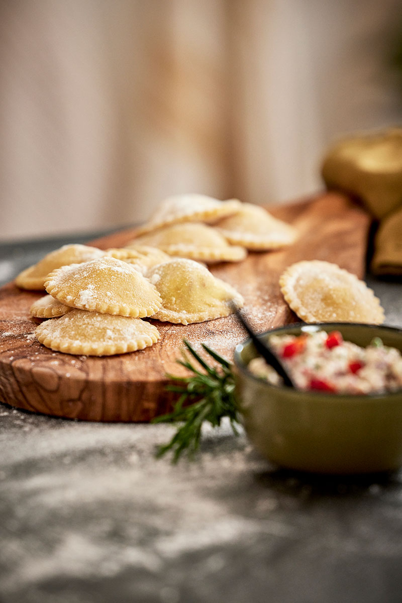 Atelier ravioles au chèvre frais alinea