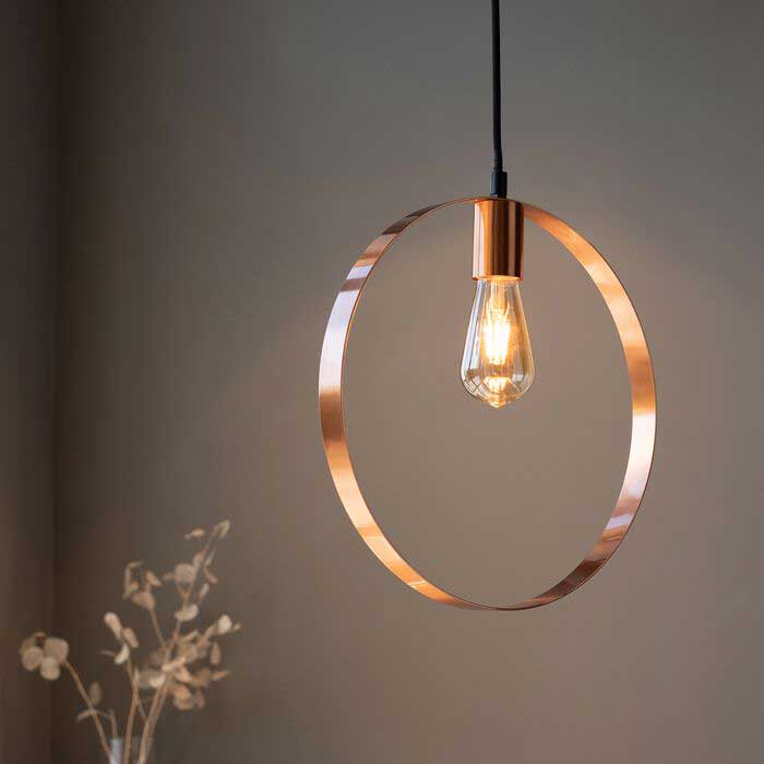 Suspension en métal cuivré D35cm-JULIANE alinea