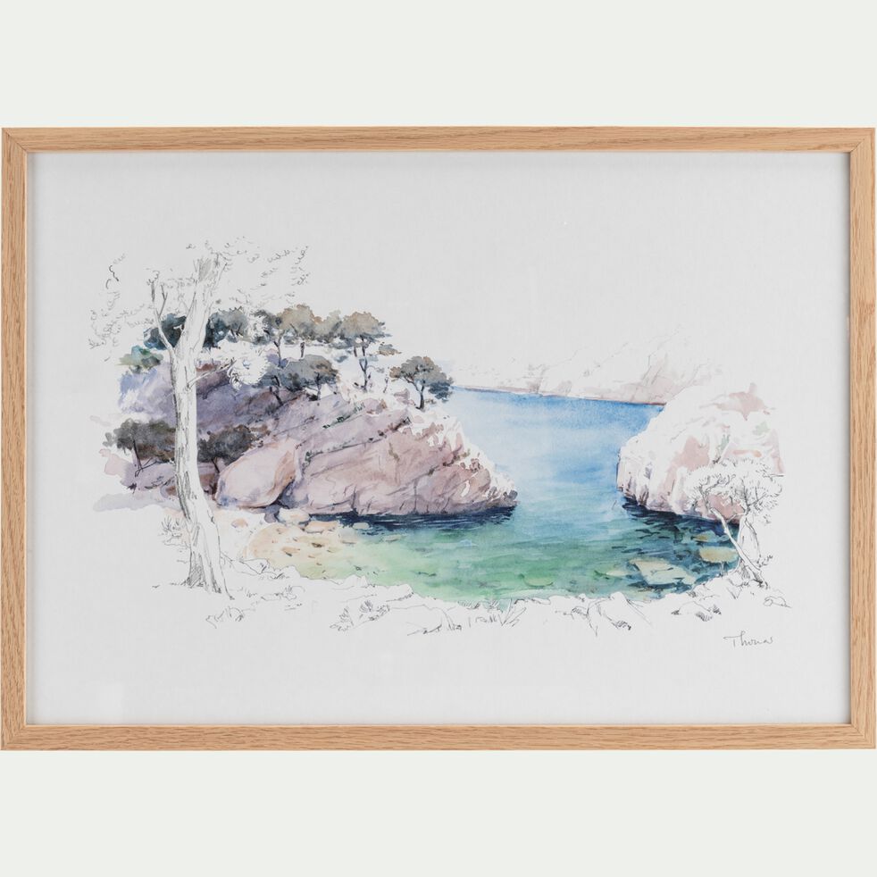 aquarelle encadrée 