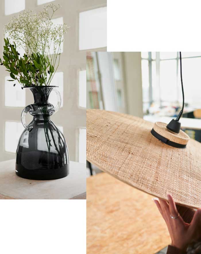 vase et suspension