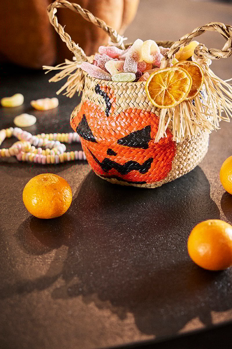 Atelier Panier à bonbons tête de citrouille