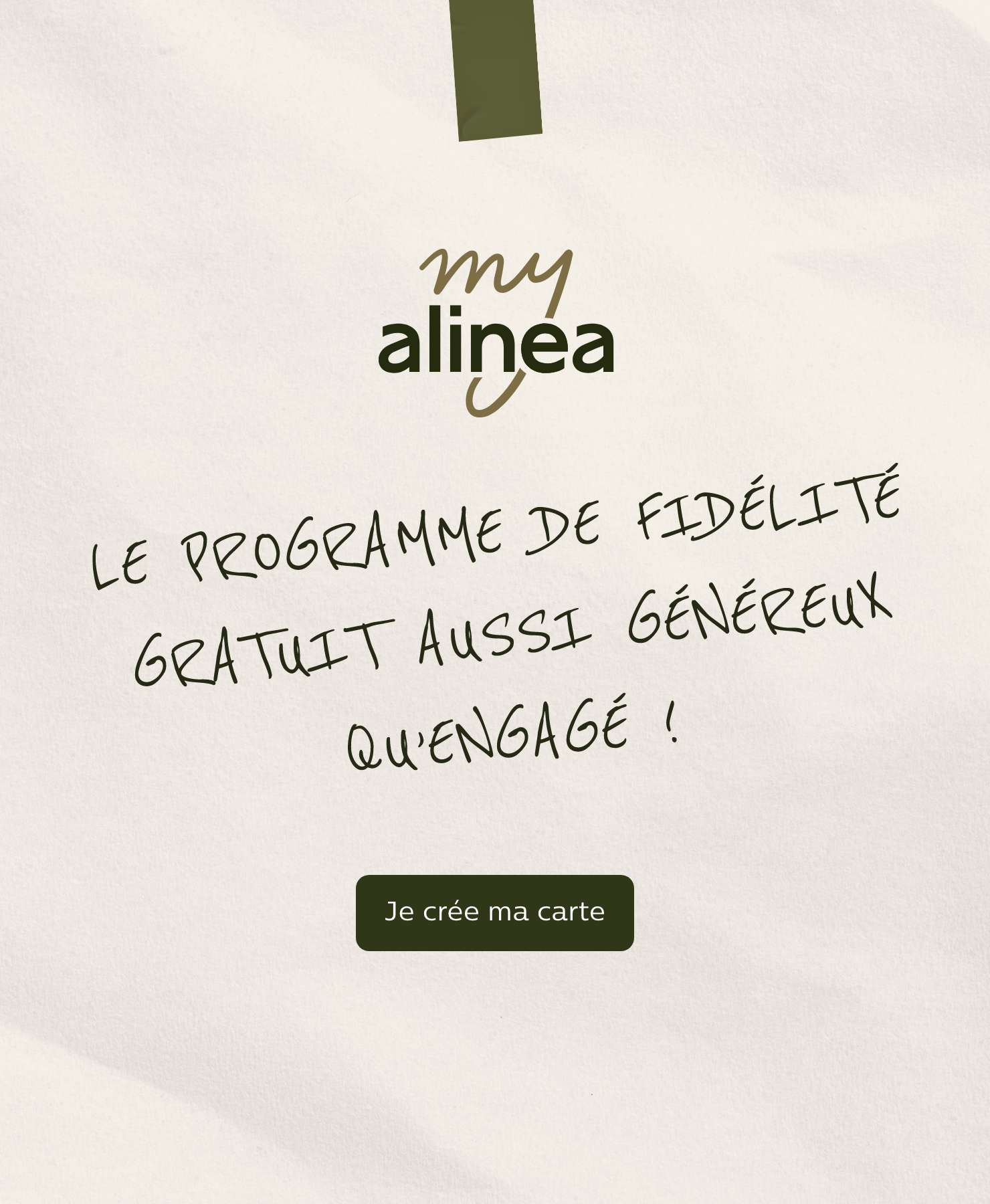 alinea carte de fidélité