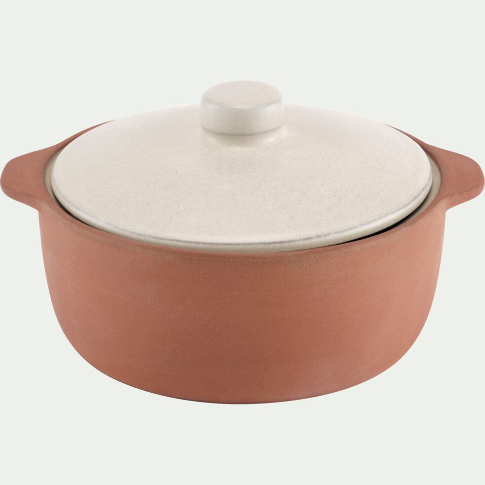 Cocotte en terre cuite et grès