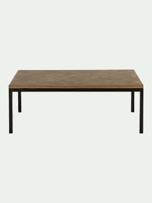 table basse rectangulaire en bois recyclé