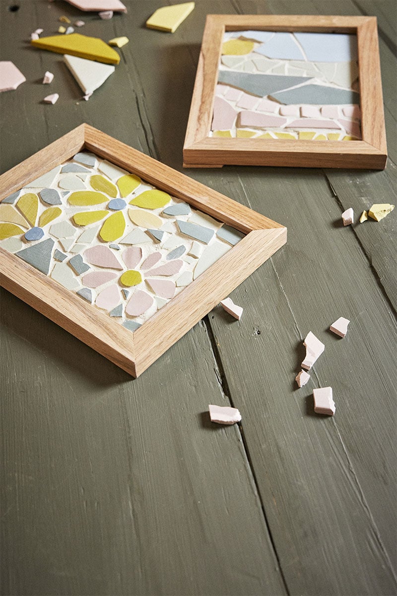 Atelier Tableau mosaïque en jesmonite