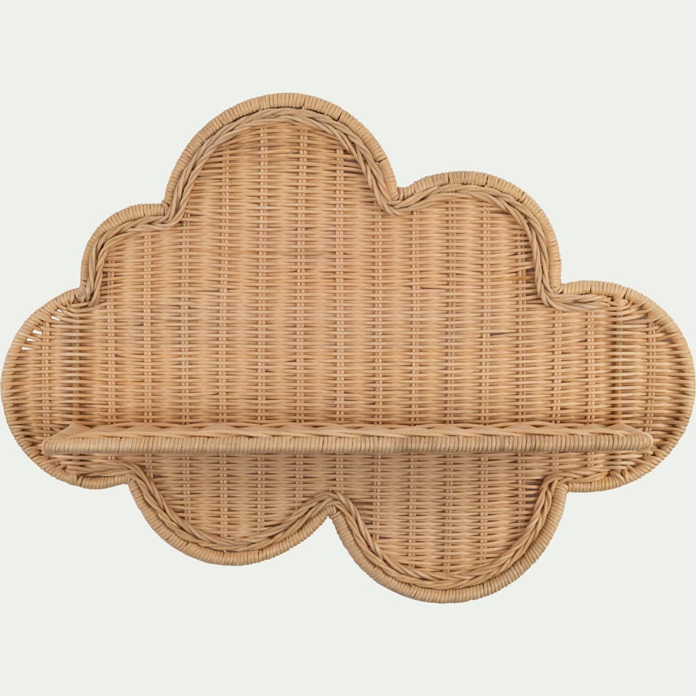 Etagère murale nuage en rotin