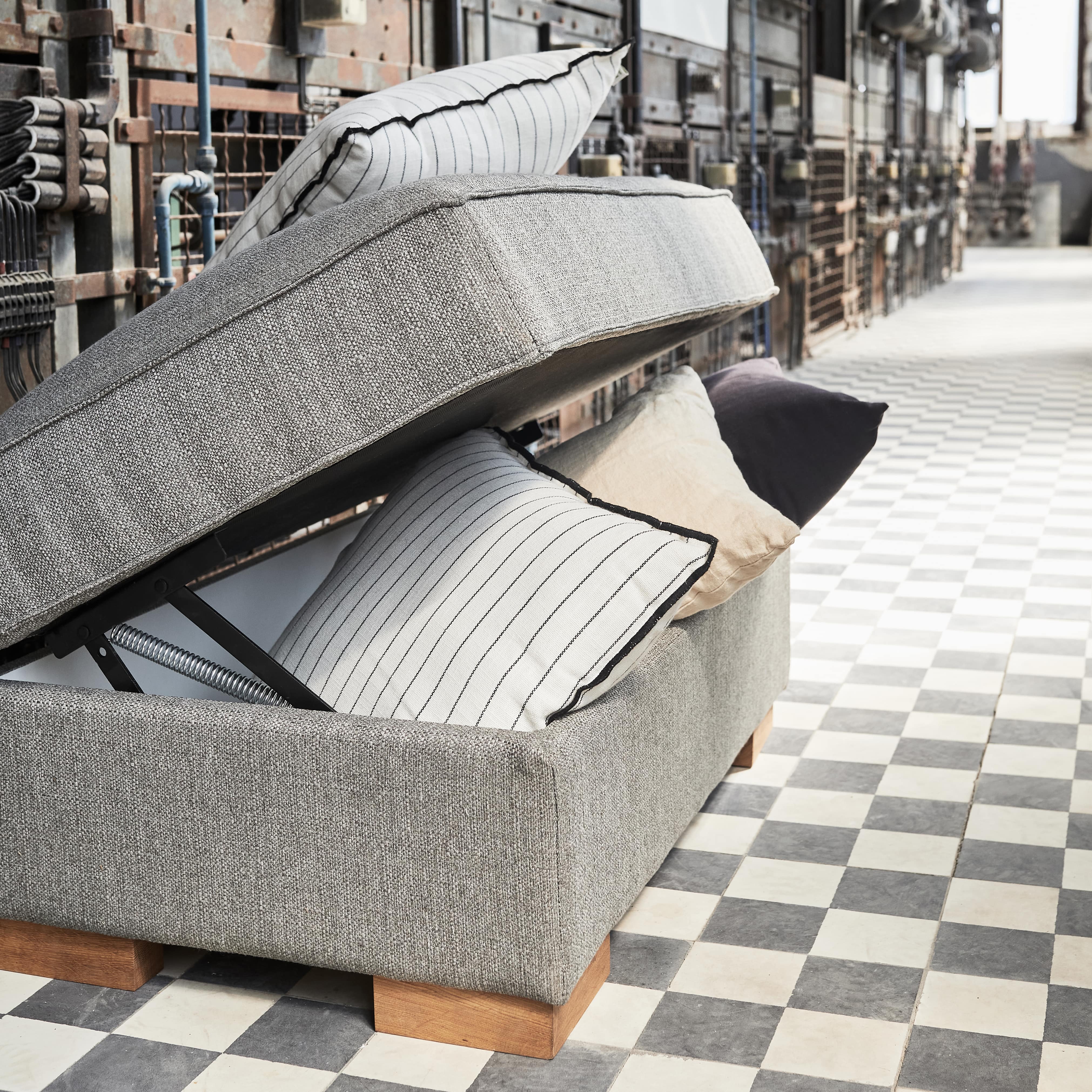 Pouf coffre - Artemis argent alinea