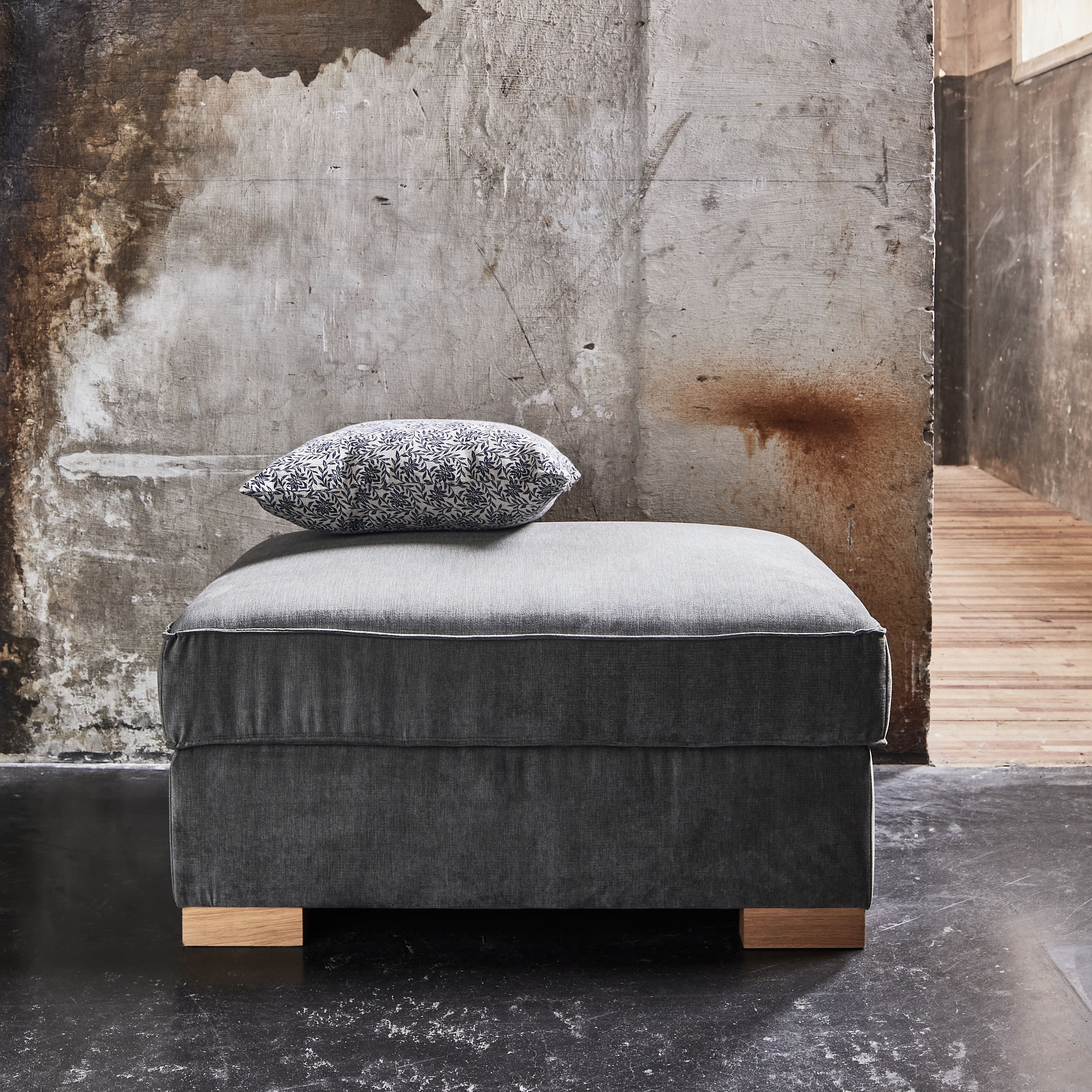 Pouf coffre - Danny gris ardoise alinea