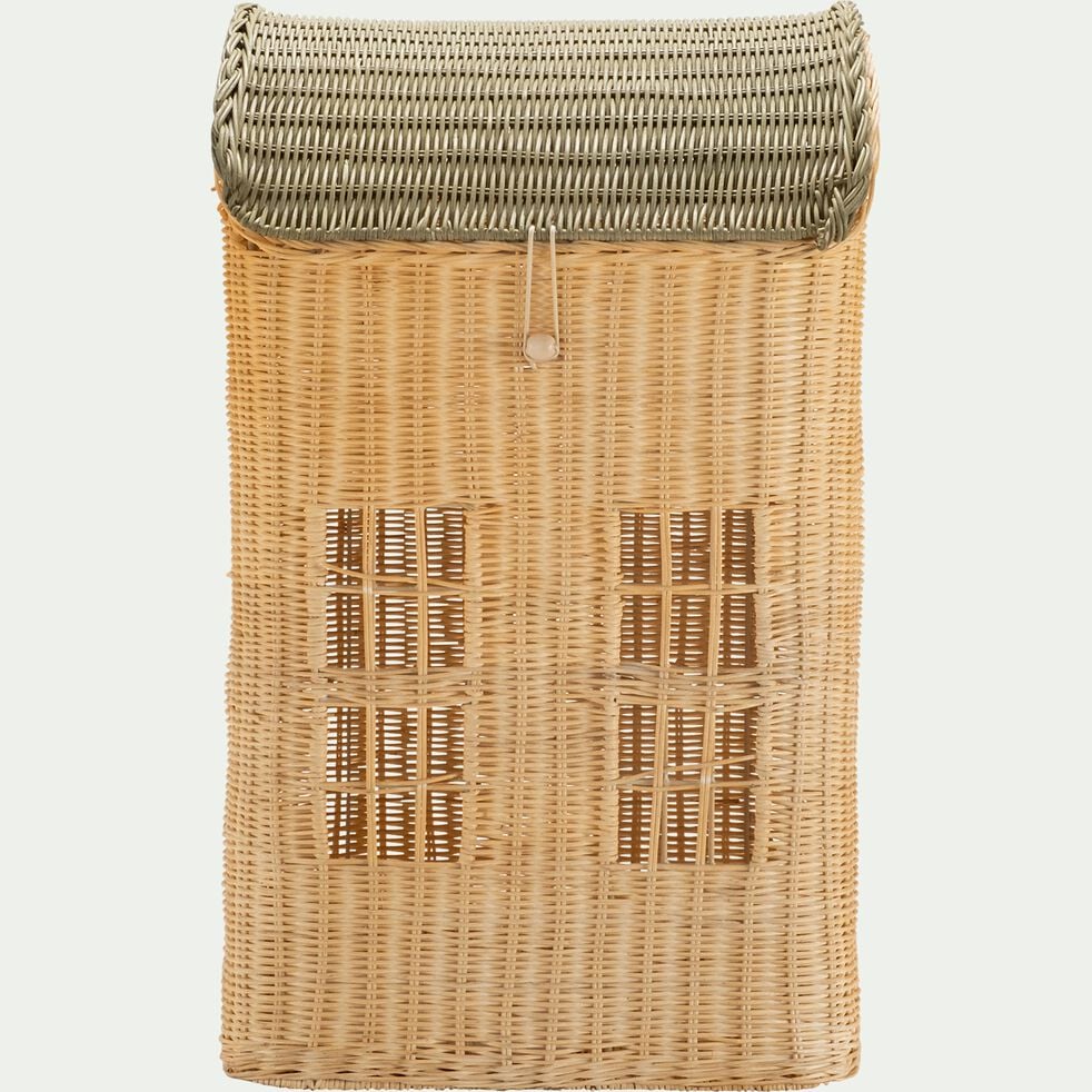 Panier à linge maison en rotin 