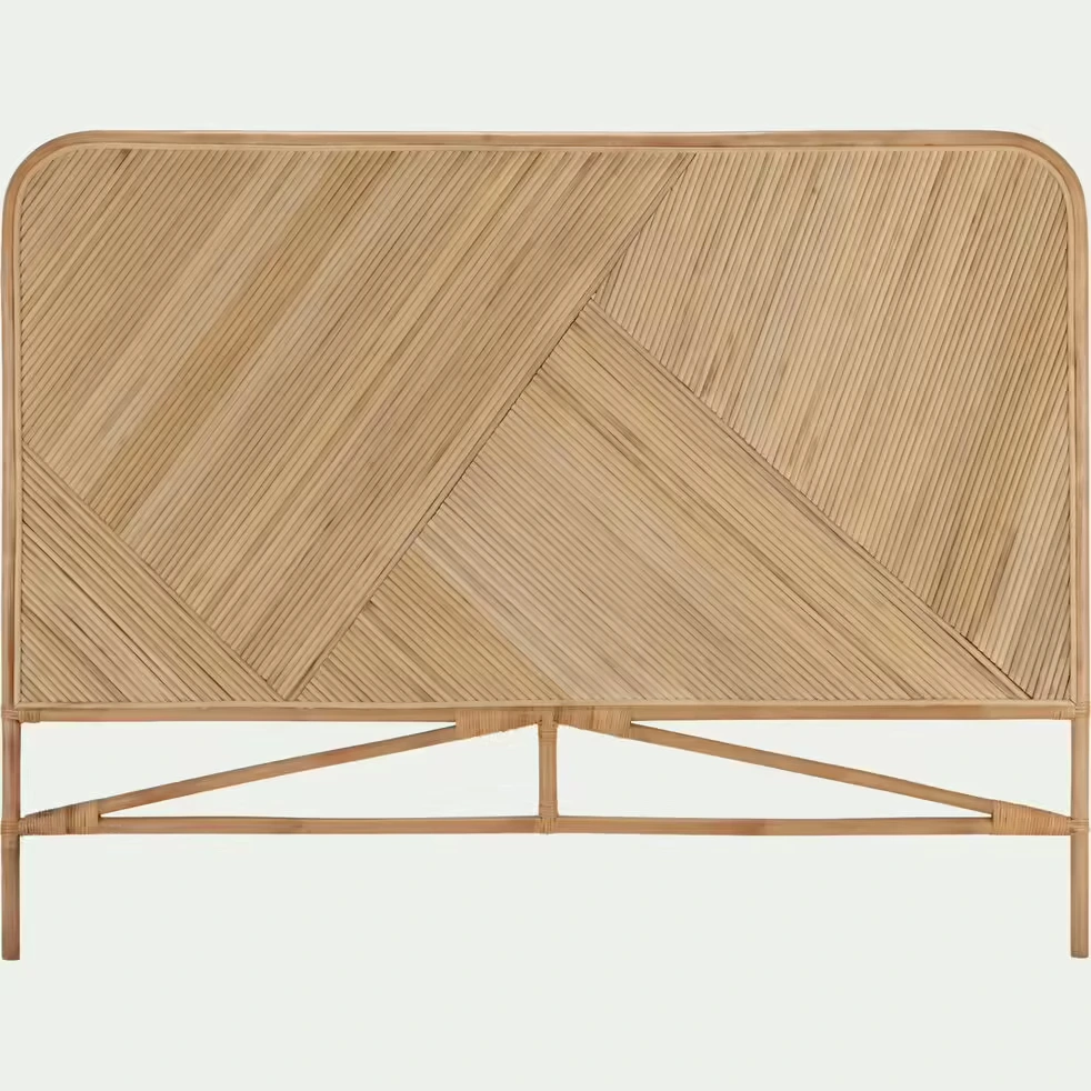 tête de lit rectangulaire en rotin