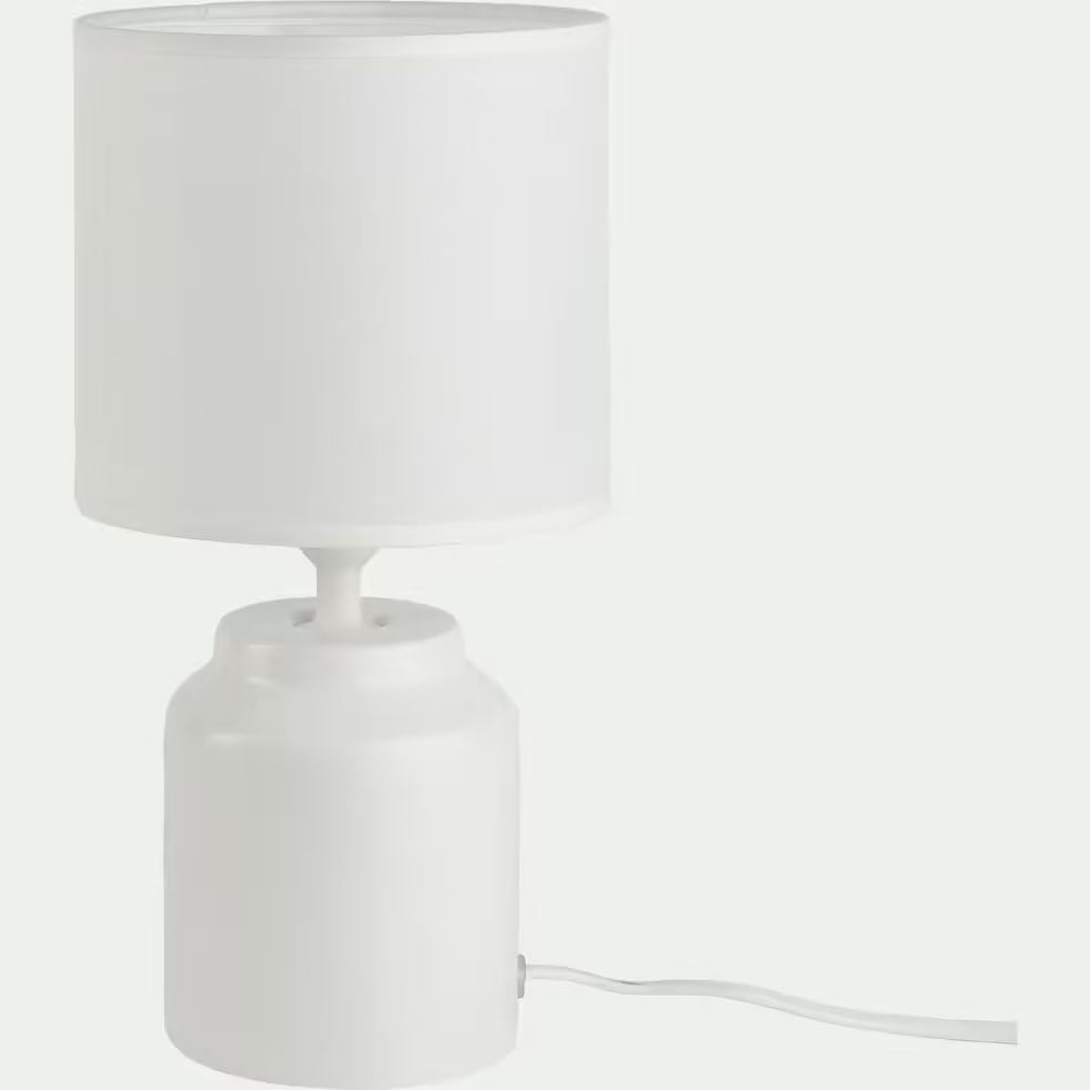 lampe à poser en céramique blanc