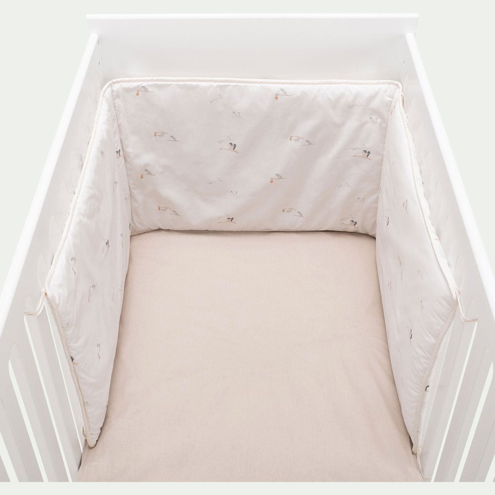 Tour de lit motif cigognes