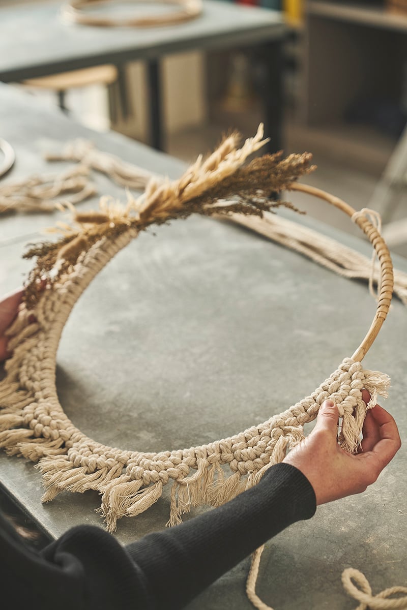 Atelier & DIY couronne macramé alinea Cabries