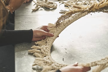 Couronne en macramé-ATELIER