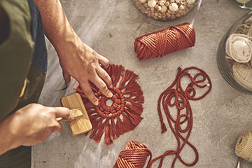 Suspension de noël en macramé-ATELIER