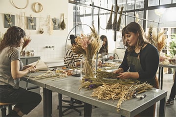 Couronne de fleurs séchées XL-ATELIER