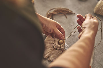 Suspension de noël en macramé-ATELIER
