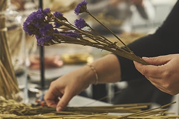 Couronne de fleurs séchées XL-ATELIER