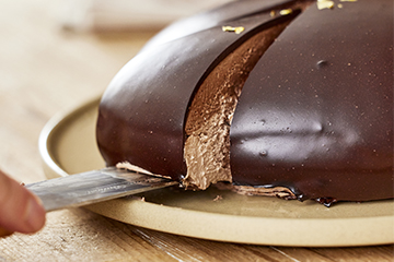 Entremets chocolat noir miroir-ATELIER