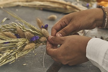 Couronne de fleurs séchées XL-ATELIER
