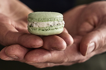 Macaron salés au chèvre frais et menthe-ATELIER