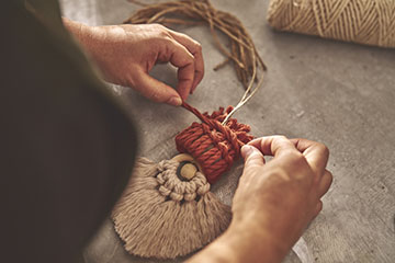 Suspension de noël en macramé-ATELIER