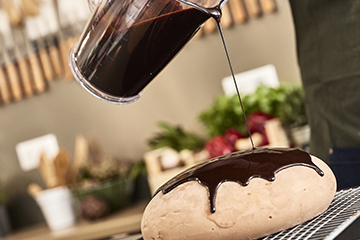 Entremets chocolat noir miroir-ATELIER