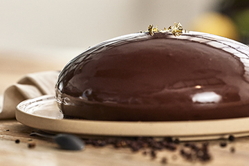 Entremets chocolat noir miroir-ATELIER
