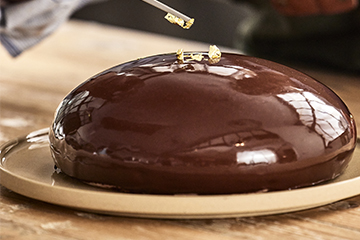 Entremets chocolat noir miroir-ATELIER