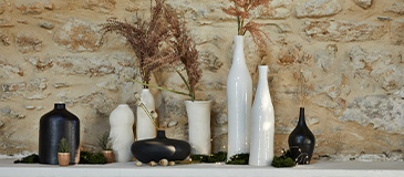 vases et branchages de noel alinea